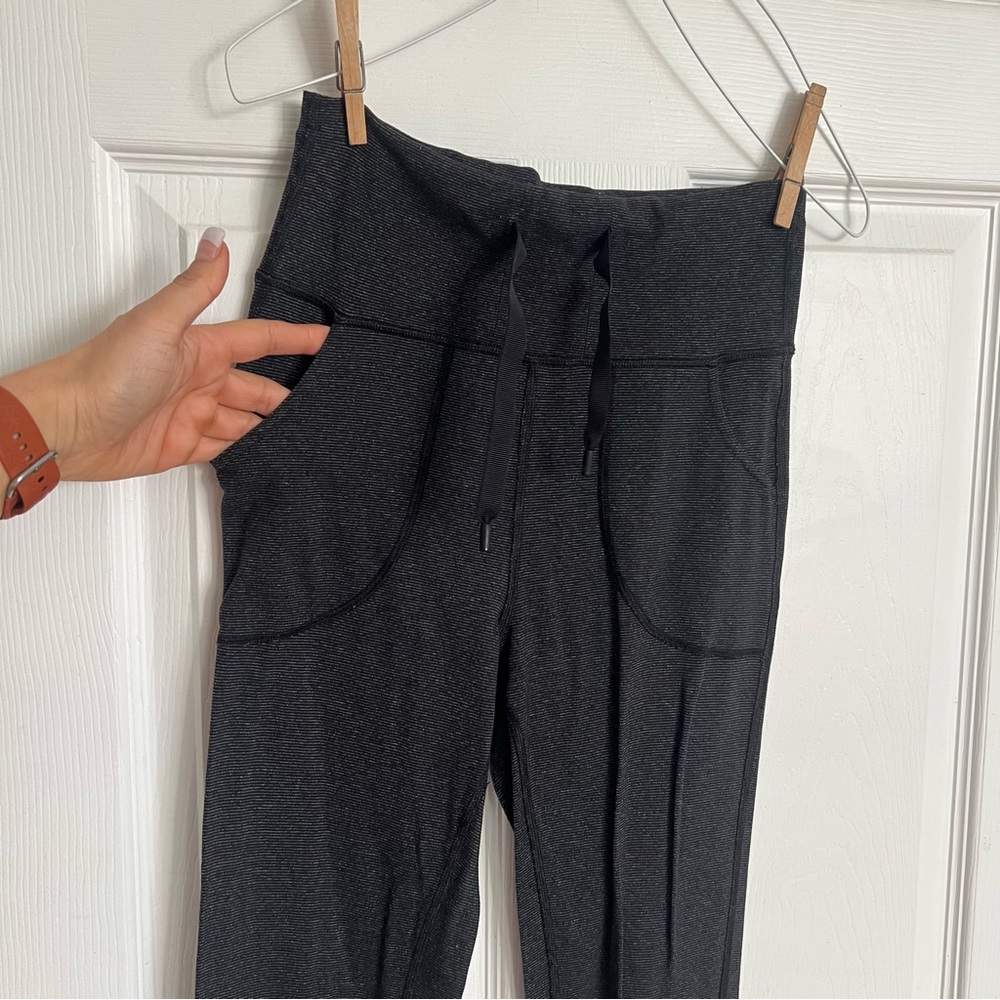 Lululemon | Skinny Will Pant Full-On Luon Grey Drawstring Pocket 4 - Picture 5 of 8
